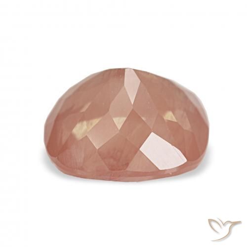 Labradorita andesina laranja avermelhado Natural 2.54ct, Almofada, Transparente