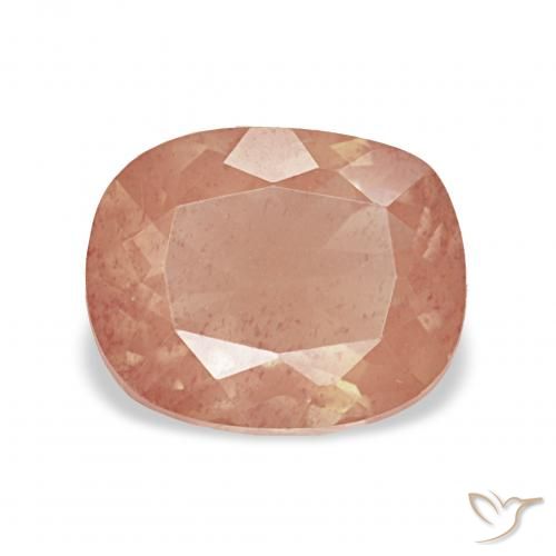 2.07ct Laranja Avermelhado Claro Labradorita andesina, Almofada, VVS