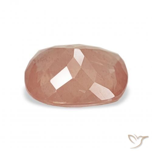 Labradorita andesina Laranja Avermelhado Claro Natural 2.07ct, Almofada, VVS