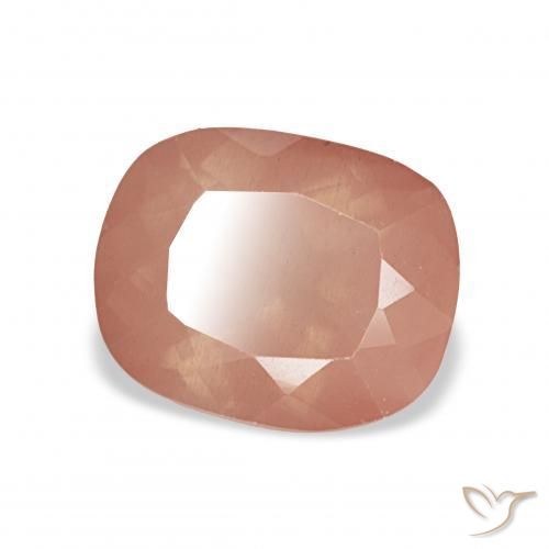 Labradorita andesina Pinkish Peach Natural 2.99ct, Almofada, Transparente