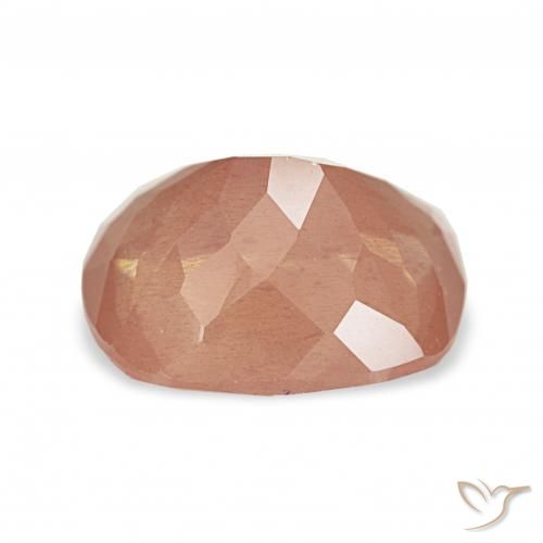 Labradorita andesina laranja avermelhado Natural 3.35ct, Almofada, Transparente