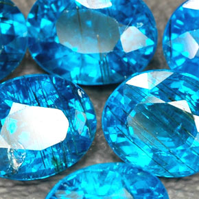 Pedras preciosas de apatita azul natural de  ct, corte oval, SI