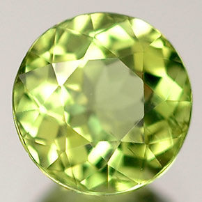 Apatita verde natural 1,10ct, corte redondo, VS