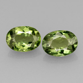 Pedras preciosas de apatita verde natural de  ct, corte oval, VS