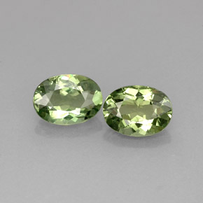 Pedras preciosas de apatita verde natural de  ct, corte oval, VS