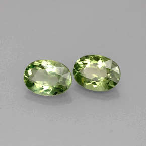 Pedras preciosas de apatita verde natural de  ct, corte oval, VS