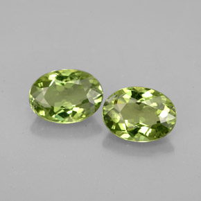 Pedras preciosas de apatita verde natural de  ct, corte oval, VS