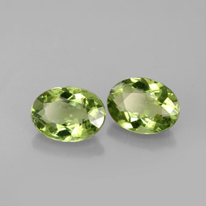 Pedras preciosas de apatita verde natural de  ct, corte oval, VS