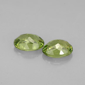 Pedras preciosas de apatita verde natural de  ct, corte oval, VS