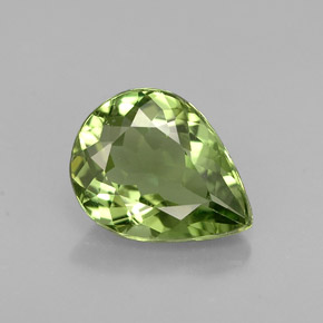 Apatita verde natural 1,26ct, formato de pêra, VS