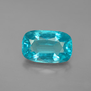 Apatita azul natural 4,69ct, almofada cortada, VS-SI
