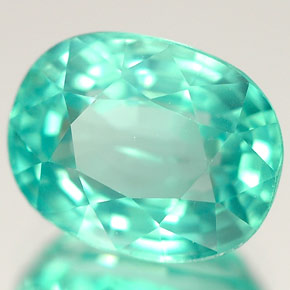 Apatita verde natural 4,78ct, corte oval, VS
