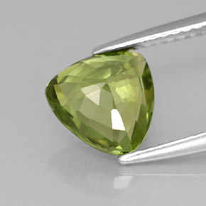 Apatita verde natural 1,84ct, trillion, VS