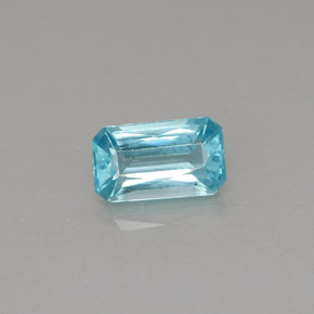 Apatita Azul claro Natural 0.81ct, Corte Esmeralda, VS