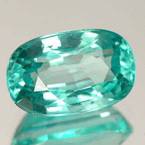 Apatita azul natural 3,14ct, corte oval, VS