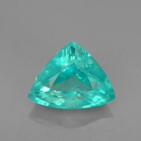 Apatita verde natural 2,58ct, trillion, VS