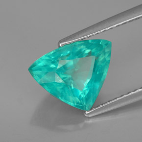 Apatita verde natural 2,58ct, trillion, VS