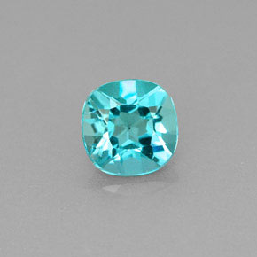 Apatita verde natural 0,99ct, almofada cortada, VS