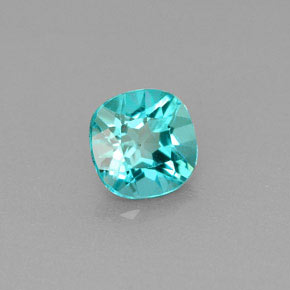 Apatita verde natural 0,99ct, almofada cortada, VS
