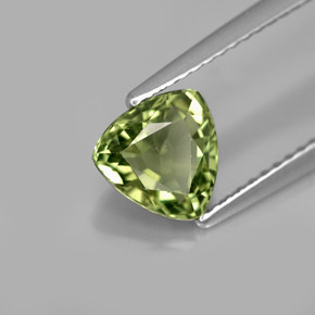 Apatita verde natural 1,44ct, trillion, VS