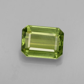 Apatita verde natural 1,88ct, corte esmeralda, VS