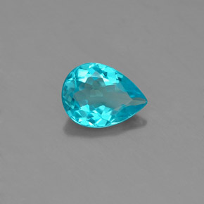 Apatita Azul claro Natural 0.79ct, Formato de pêra, VVS-VS