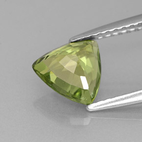Apatita verde natural 1,30ct, trillion, VVS-VS