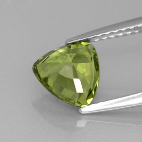 Apatita verde natural 1,37ct, trillion, VVS-VS