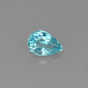 Apatita azul natural 0,83ct, formato de pêra, VS