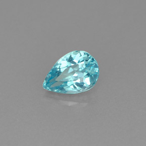 Apatita azul natural 0,83ct, formato de pêra, VS
