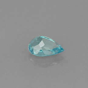 Apatita azul natural 0,83ct, formato de pêra, VS