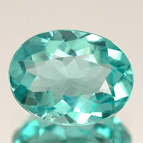 Apatita azul natural 1,29ct, corte oval, VS