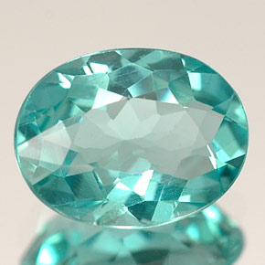 Apatita azul natural 1,29ct, corte oval, VS