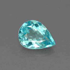 Apatita azul natural 1,17ct, formato de pêra, VS