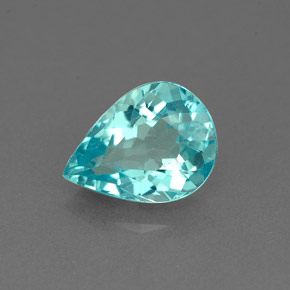 Apatita azul natural 1,17ct, formato de pêra, VS
