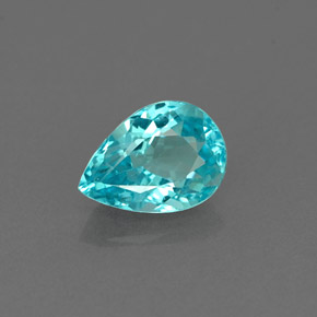 Apatita Azul claro Natural 0.78ct, Formato de pêra, VS