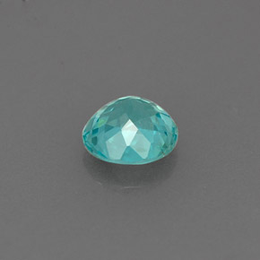 Apatita azul natural 0,63ct, corte redondo, VS
