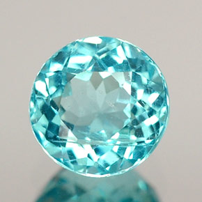 Apatita azul natural 0,74ct, corte redondo, VS-SI