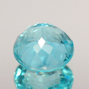 Apatita azul natural 0,74ct, corte redondo, VS-SI