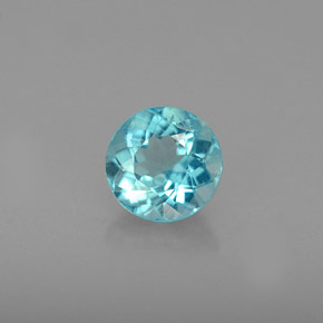 Apatita azul natural 0,70ct, corte redondo, VS-SI