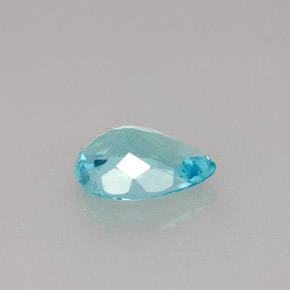 Apatita azul natural 0,96ct, formato de pêra, VS