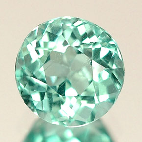 Apatita verde natural 0,71ct, corte redondo, VS