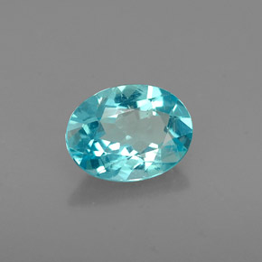 Apatita azul natural 0,93ct, corte oval, VS