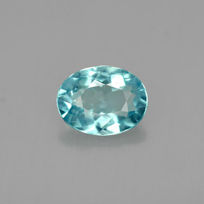 Apatita azul natural 1,00ct, corte oval, VVS-VS