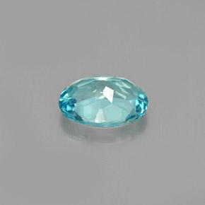 Apatita azul natural 1,00ct, corte oval, VVS-VS