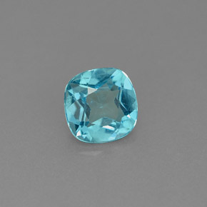 Apatita azul natural 0,99ct, almofada cortada, VS-SI