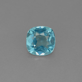 Apatita azul natural 0,99ct, almofada cortada, VS-SI