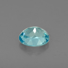 Apatita azul natural 0,60ct, corte oval, VS