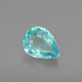 Apatita azul natural 1,12ct, formato de pêra, VS