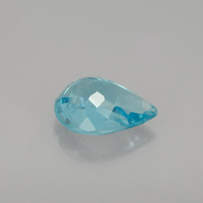 Apatita azul natural 1,03ct, formato de pêra, VS